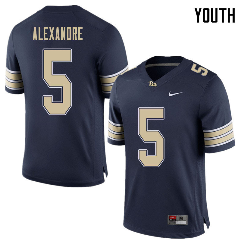 Youth #5 Deslin Alexandre Pittsburgh Panthers College Football Jerseys Sale-Home Blue